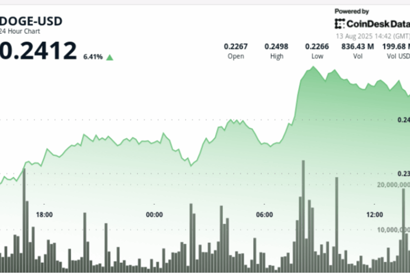 DOGE Jumps 7% as Bull Flag Breakout Signals Run Toward 30-Cents