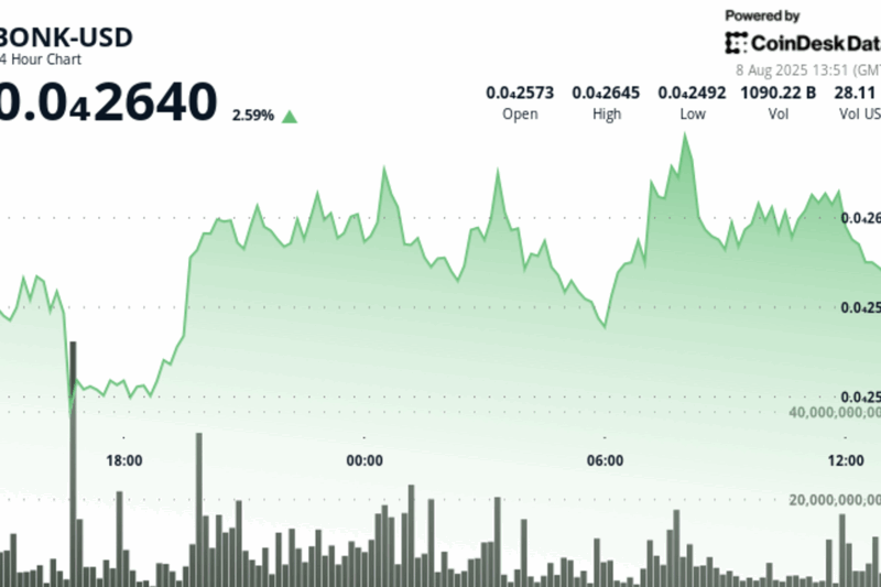 BONK Pushes Higher, Tests Resistance at $0.0000264