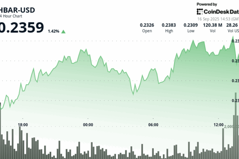 HBAR Retreats After Strong Run Amid Late Wave of Sell Pressure