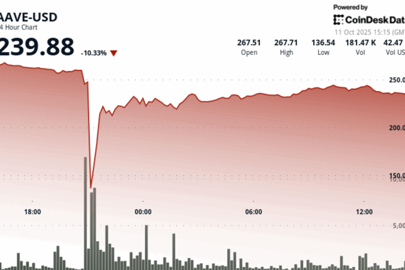 AAVE Sees 64% Flash Crash as DeFi Protocol Endures ‘Largest Stress Test’