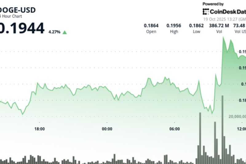DOGE Holds $0.19 Base as ‘Smart Money’ Accumulates Ahead of Breakout Attempt