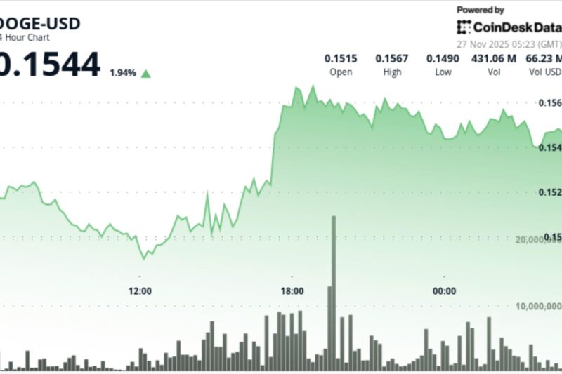 DOGE Builds Bullish Structure With Higher Lows as ETFs Fail to Wow