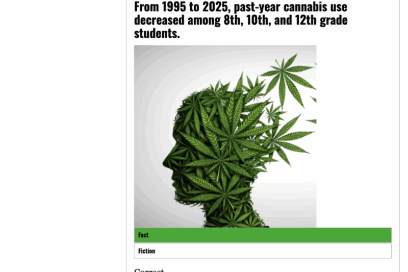 DEA’s New ‘Drug Quiz’ Admits That Youth Marijuana Use Is Declining As Legalization Expands